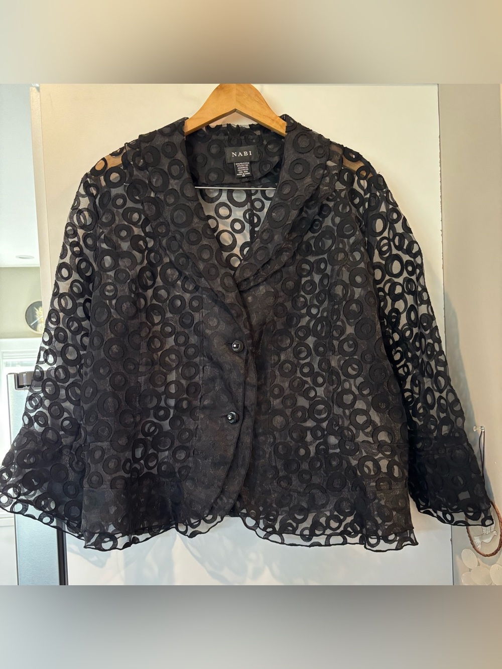 Nabi black sheer cardigan / jacket for formal occasions size 1X new without tags